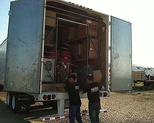 Loading the SEMI truck